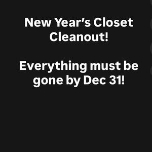 Clean closet for the new year!